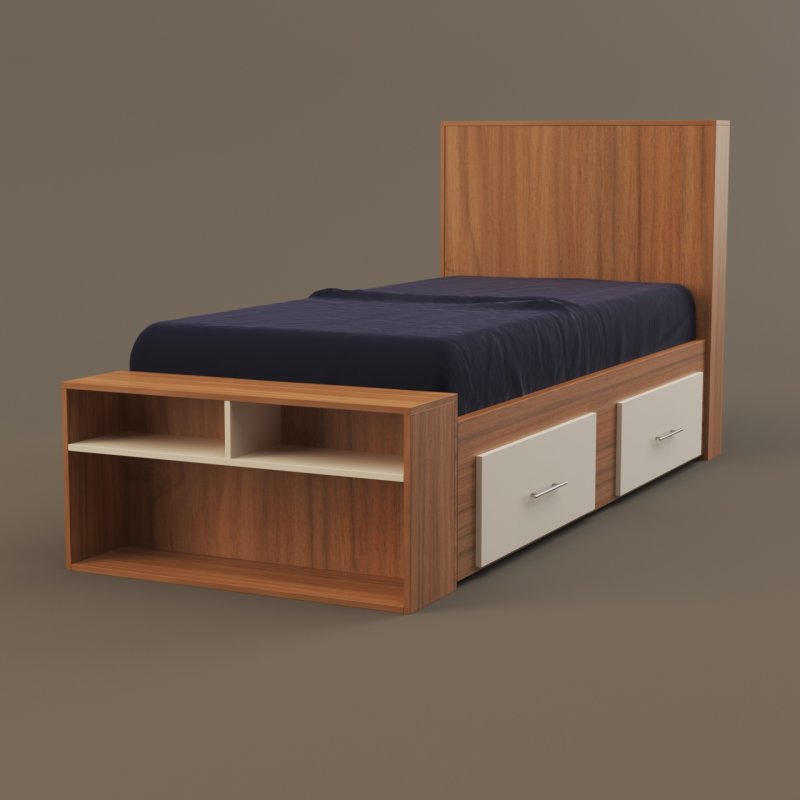 تخت خواب یکنفره مدل FH295 سایز 96x235 سانتی متر