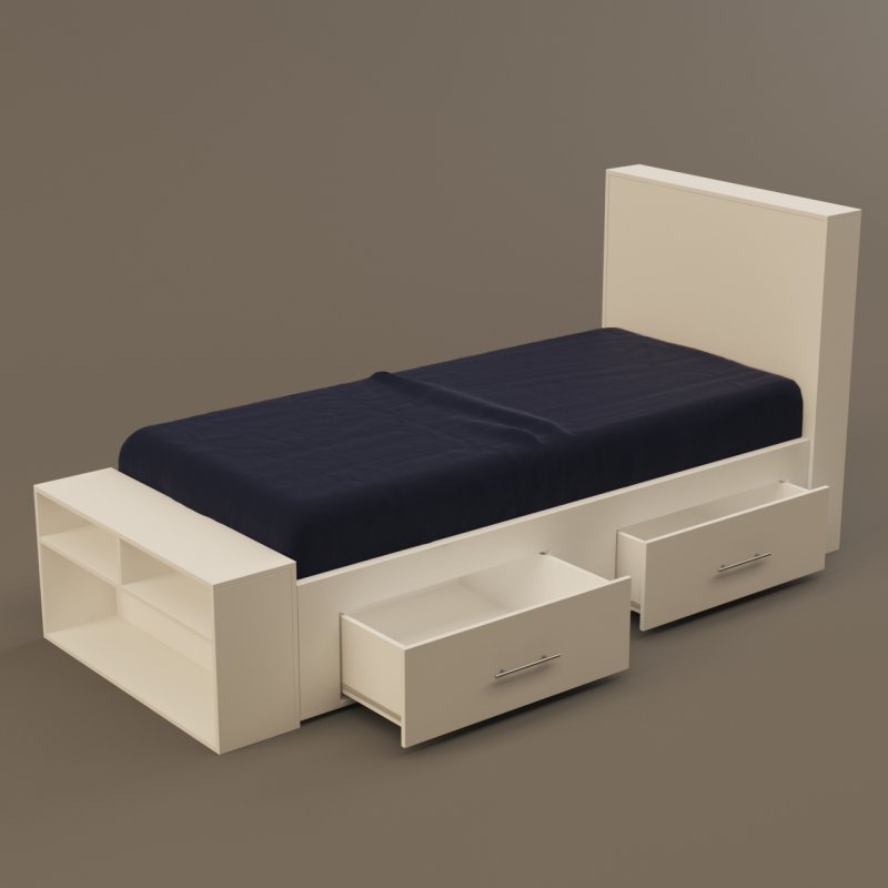تخت خواب یکنفره مدل FH295 سایز 96x235 سانتی متر