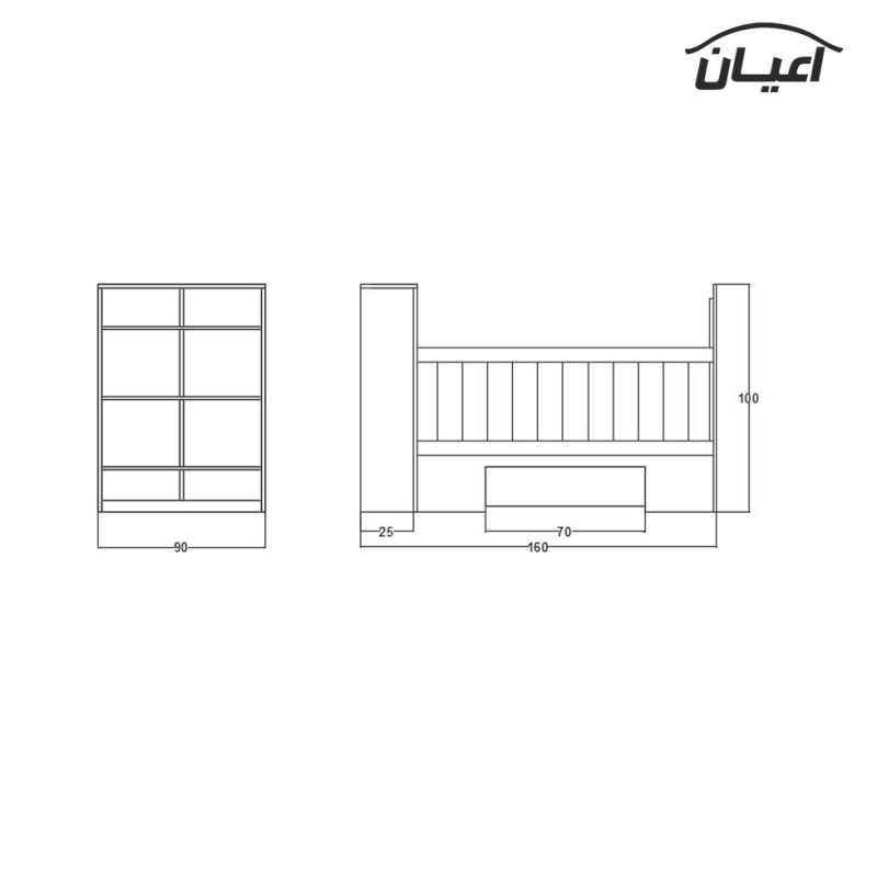 تختخواب کودک مدل FH340