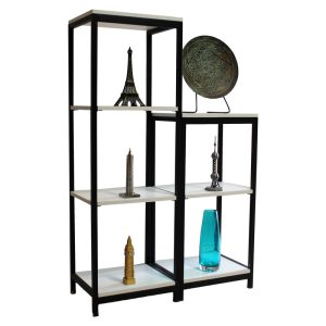 کتابخانه مدل چوبی فلزی IKE432 مجموعه 2 عددی