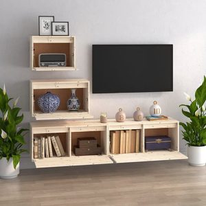 میز تلویزیون دیواری مدل IKE4570 مجموعه چهار عددی