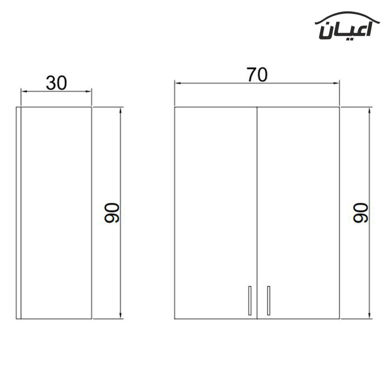 کابینت آشپزخانه اعیان مدل FH C17
