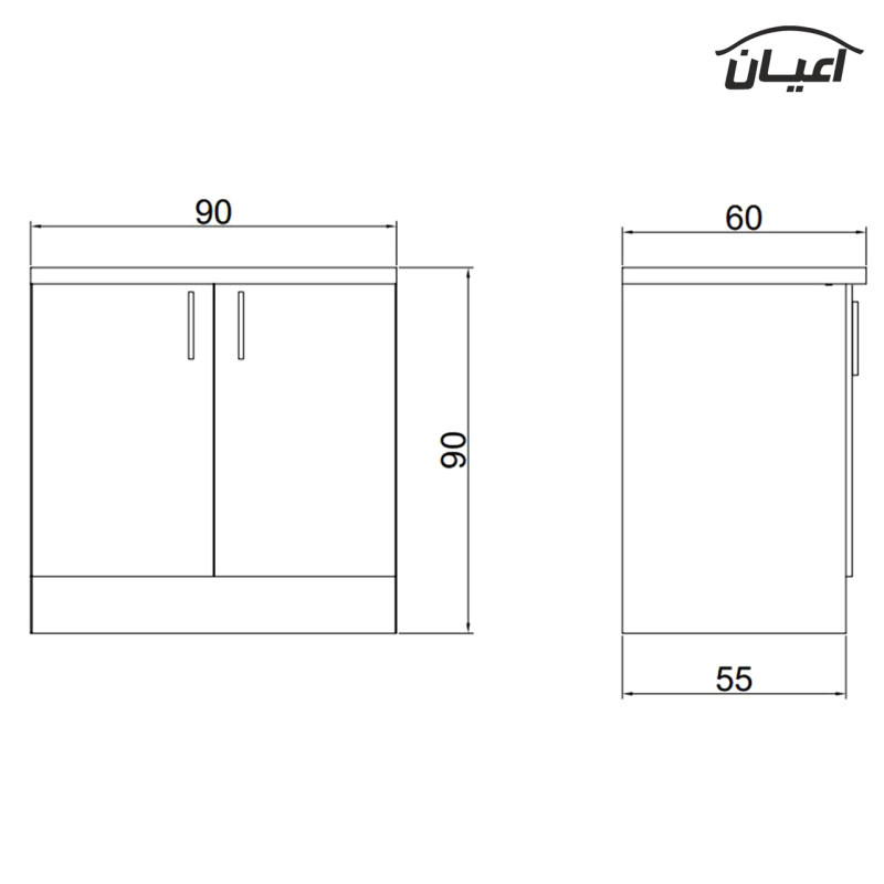 کابینت آشپزخانه اعیان مدل FH CG15