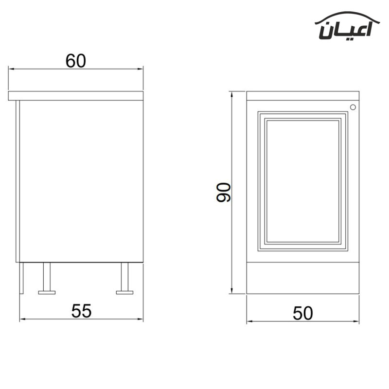کابینت آشپزخانه اعیان مدل FH CG22