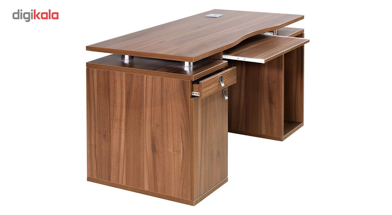 میز اداری مدل IC300 گردویی روشن