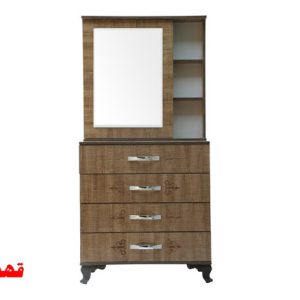 میز دراور آینه دار چوبکده ناب مدل MB68
